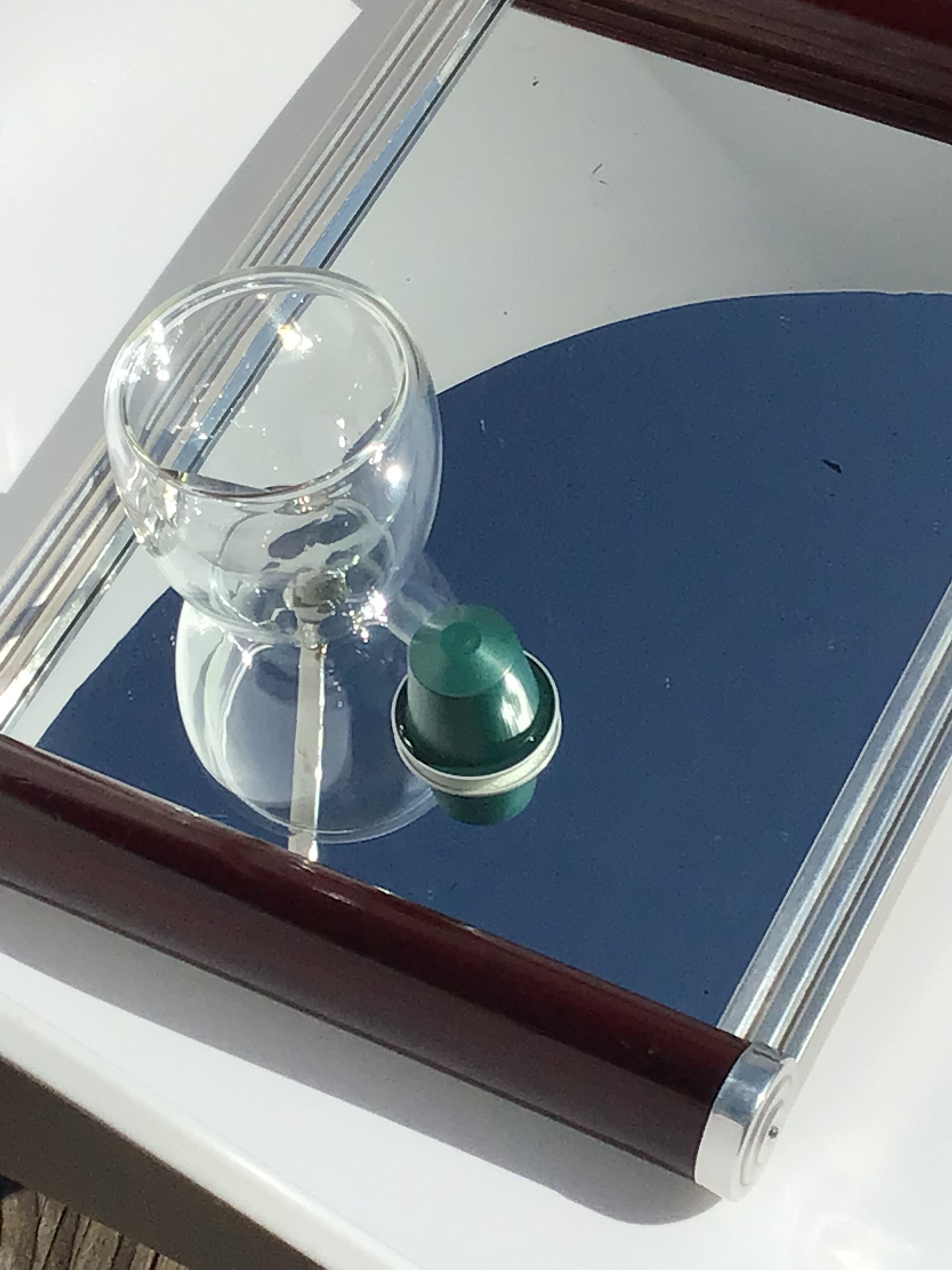 Art deco mirror tray rollers