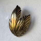 70s gold flower wall light