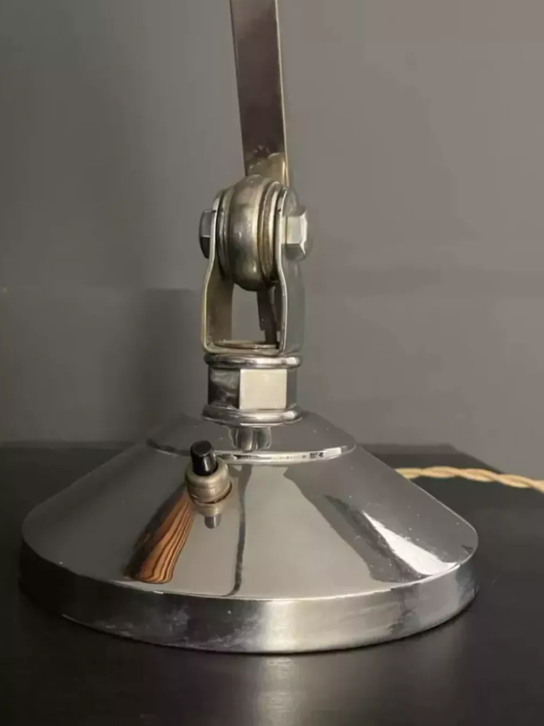 Vintage chrome adjustable desk lamp art deco