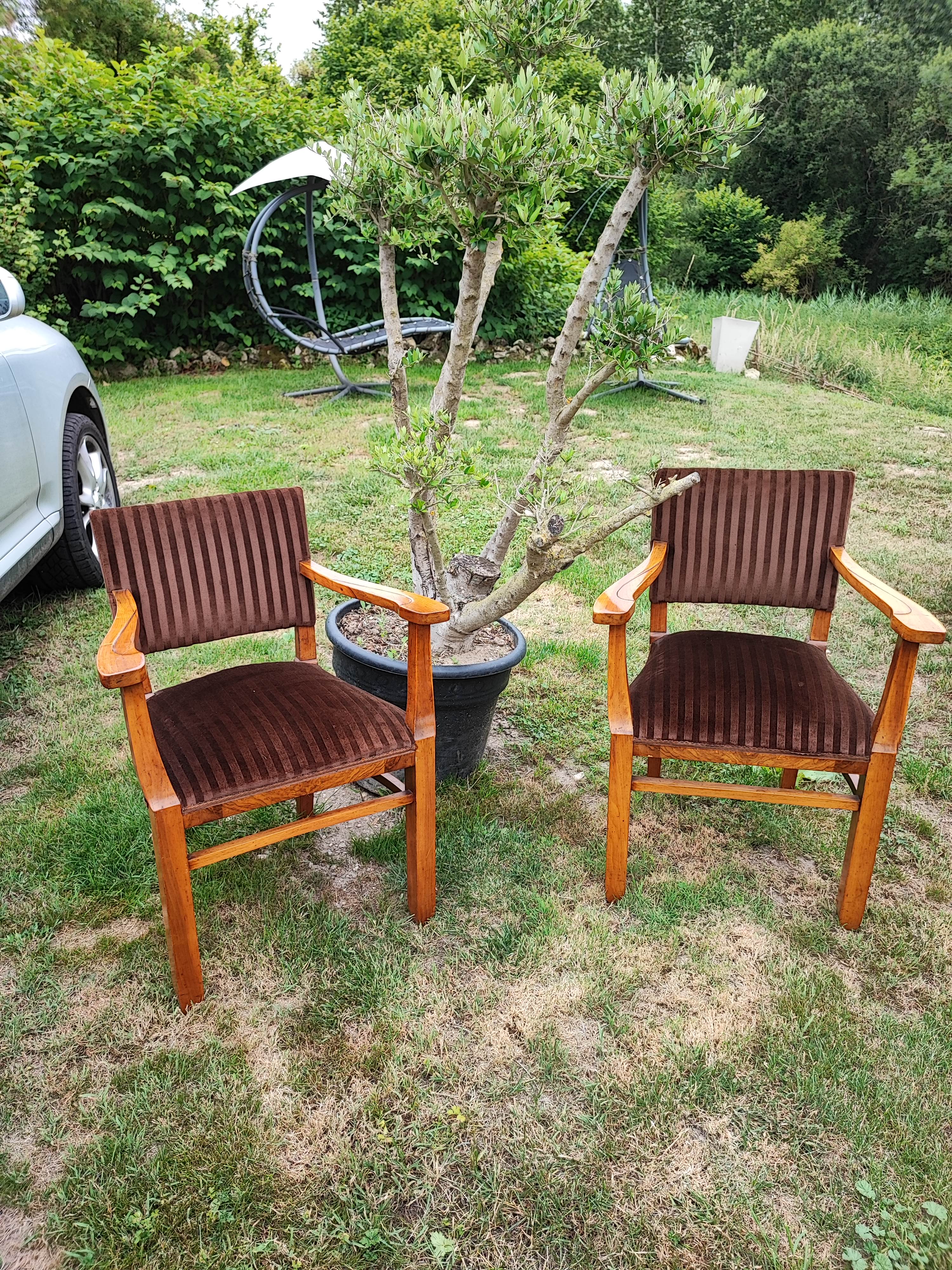 Biedermeier period armchairs