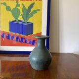 Vase vintage en céramique bleu clair, France 1960