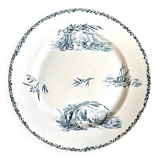 Creil & Montereau round ironstone dish, "Marine" service