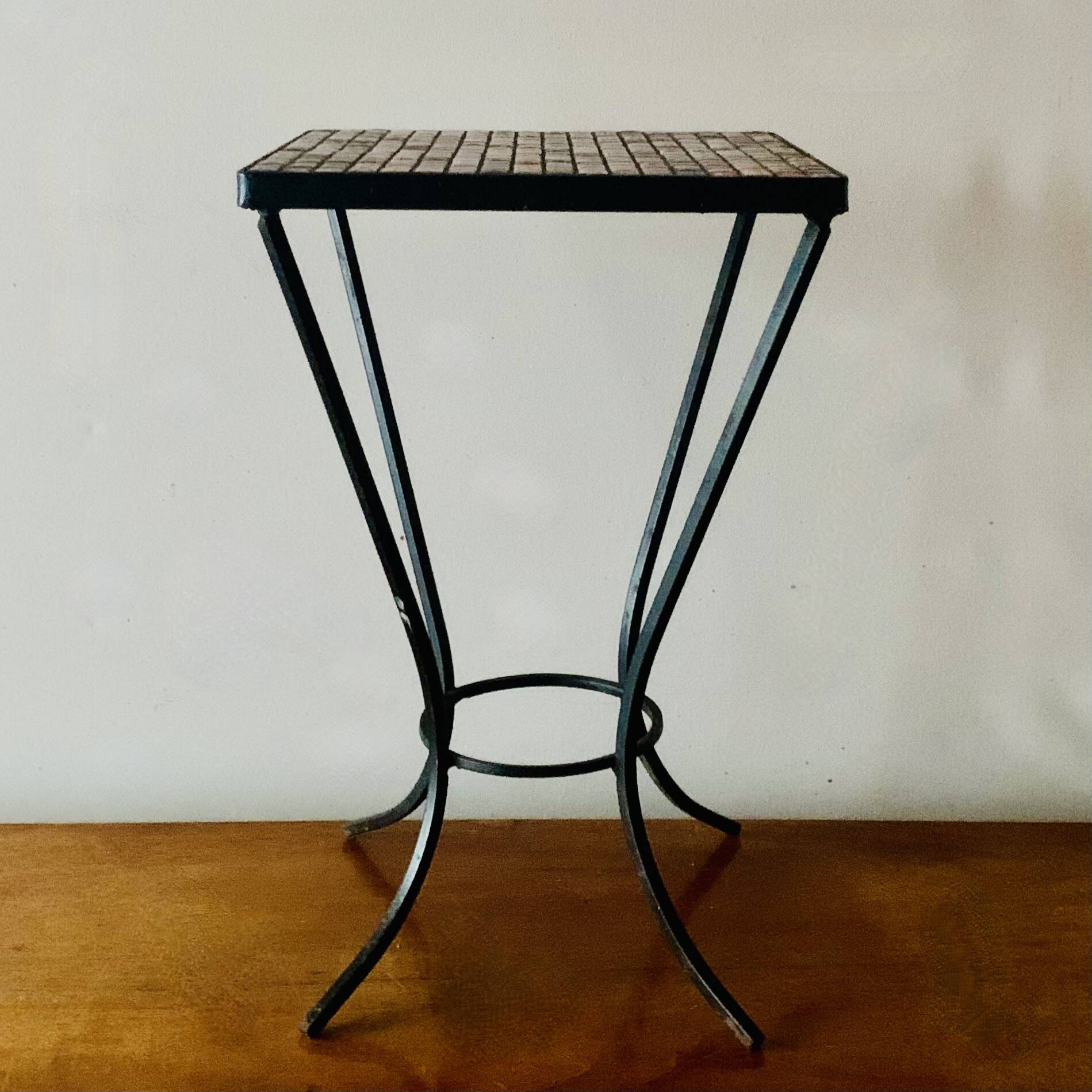 Bolster - small vintage side table in mosaic tiles