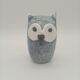 Vintage Scandinavian Glass Owl Statuette Denmark Sulphur 70s 80s
