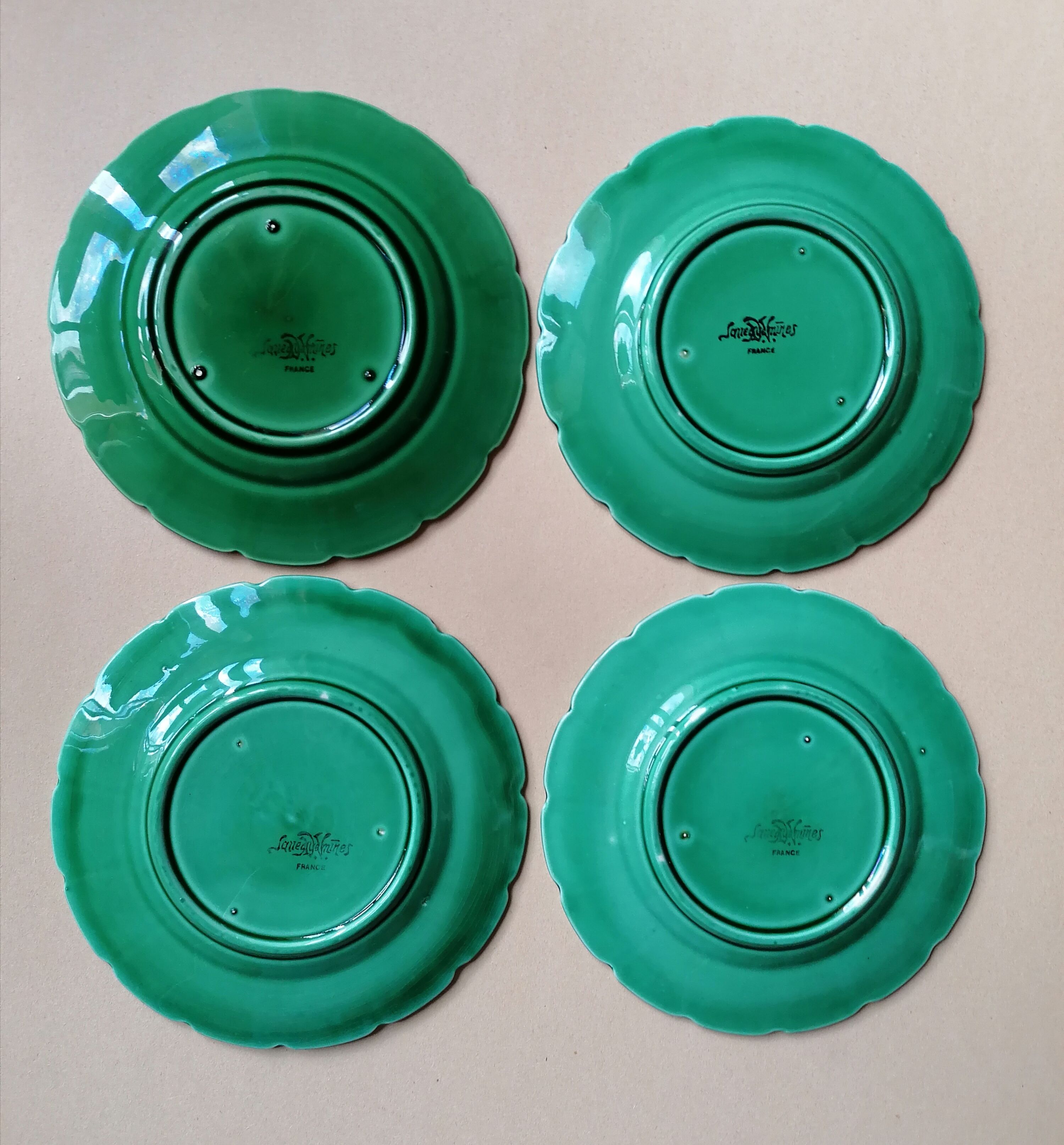 4 plates slurry dessert sarreguemines