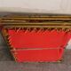 Orange sun lounger, deckchair, vintage 70's lafuma camping lounge chair