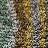 Mid-century Modern High Pile, Yellow, Aquamarine & Grey Rya Rug, Sweden, 1960s