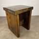 Tabouret brutaliste en bois massif style chalet