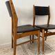Chaise scandinave bois et simili noir