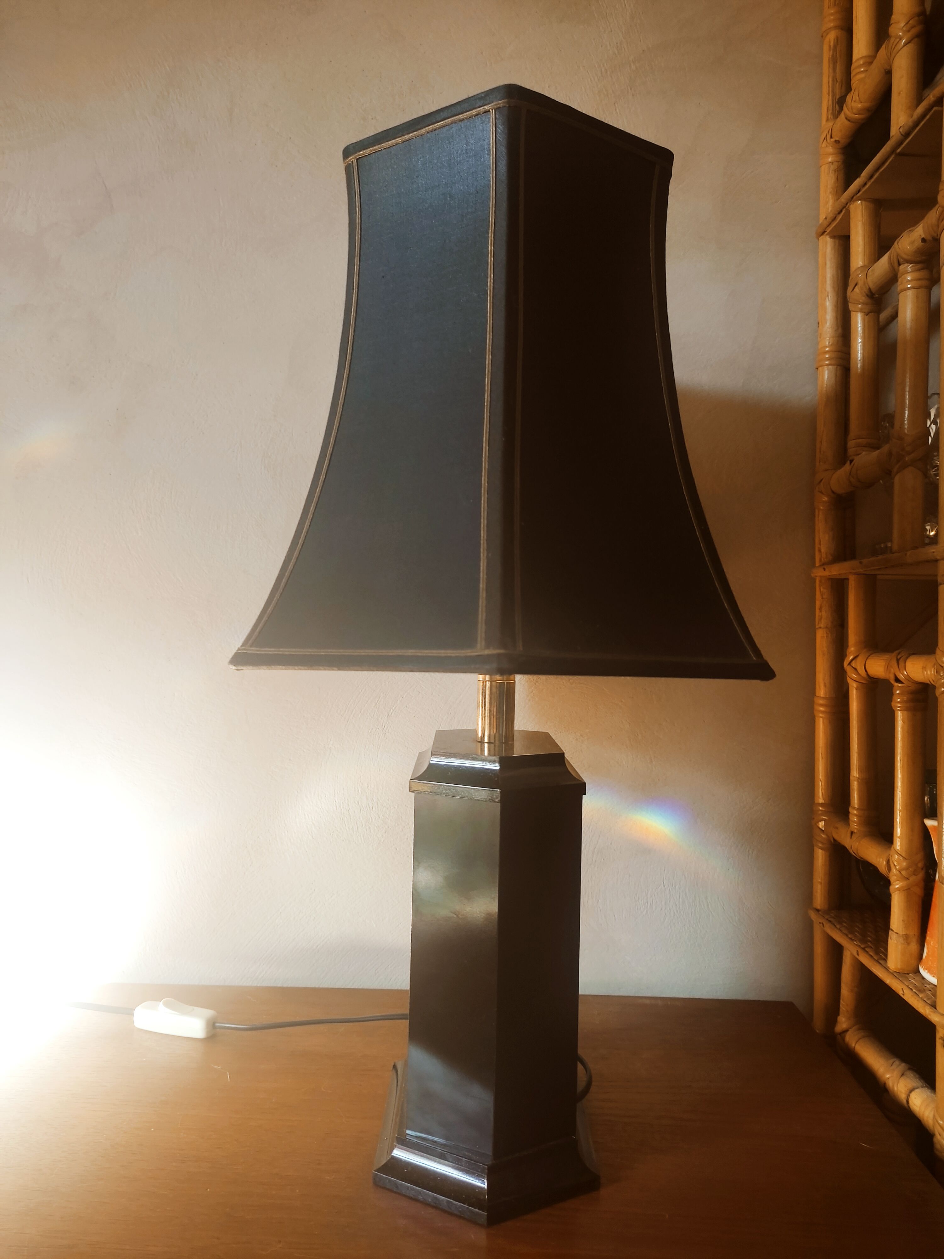 Asian-inspired black lamp