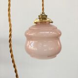 Pink glass walking lamp