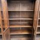 Large oak pharmacy display cabinet