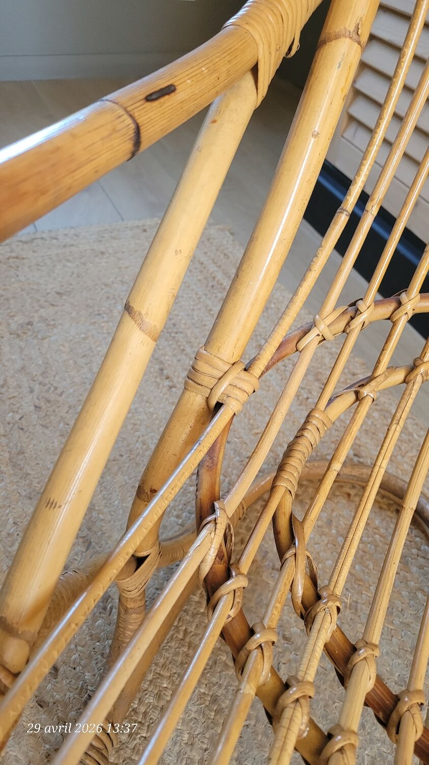 Vintage rattan armchair