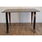 Minimalist desk in steel and wood