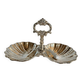 Vintage silver-plated shell display stand