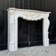 Louis XV Style Fireplace in Carrara Marble, Circa 1980