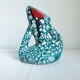 Vintage vase fat lava blue-green