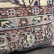 Coussin lombaire délavé vintage avec fleurs 40x60cm