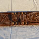 Hook 3 hooks in carved teak from Kerala