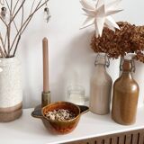 Brown stoneware bottle