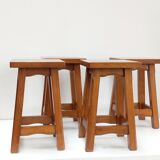 Solid oak stools