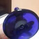 Bougeoir scandinave en verre bleu