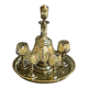 Amber crystal enamel and gilded liquor service