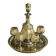 Amber crystal enamel and gilded liquor service