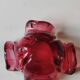 Vide poche forme florale/Corolle. Murano Italie/Chambord par Fratelli Toso. En verre soufflé rose. Diam 18 cm