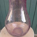 Pink bubble glass corolla vase