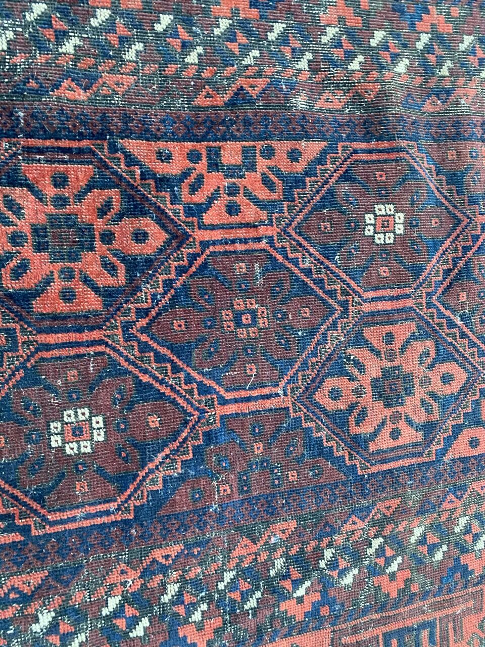 Old carpet Afghan Belutch 122x220 cm