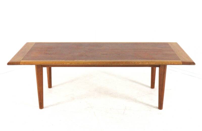 Teak with oak coffee table - mid century modern - vintage