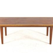 Table basse en teck avec chêne - moderne du milieu du siècle - vintage