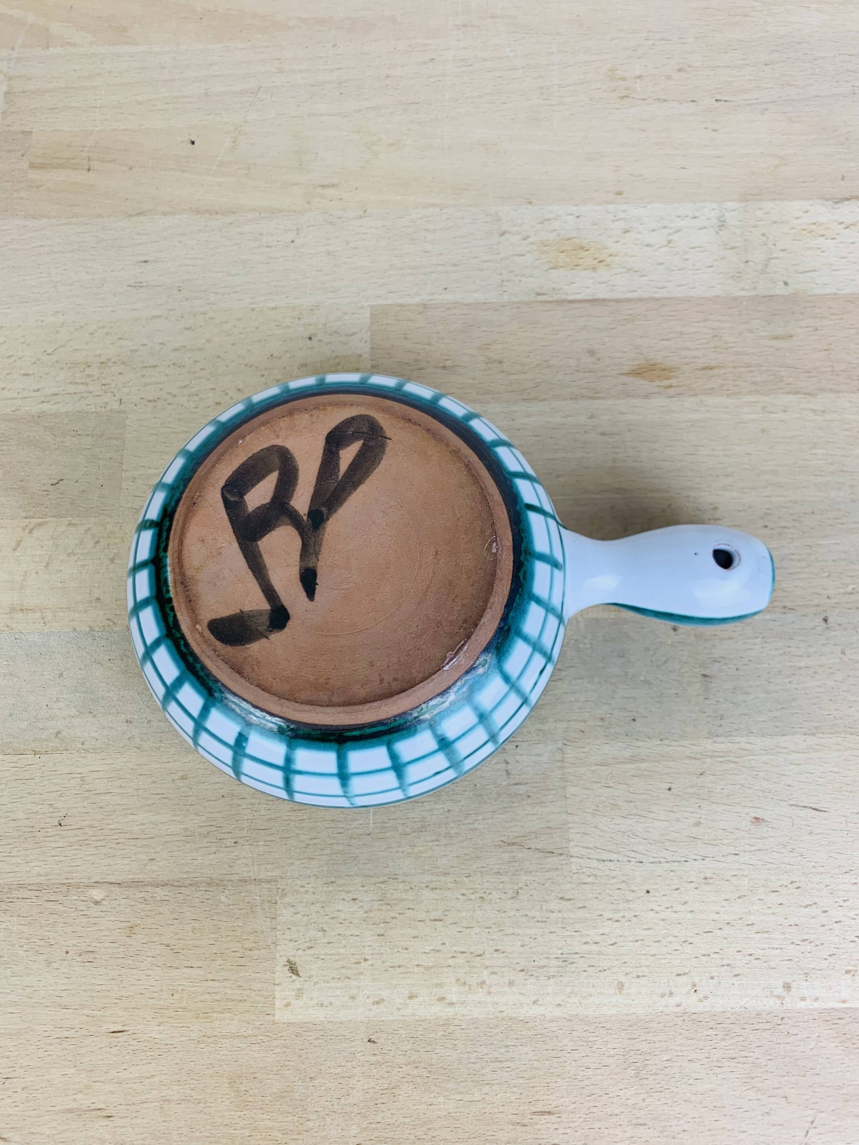 Robert Picault ceramic Vallauris pocket emptier, vintage pan