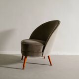 Swedish Sculptural Wooden Asymmetrical Armchair by Arne Norell, 1950s