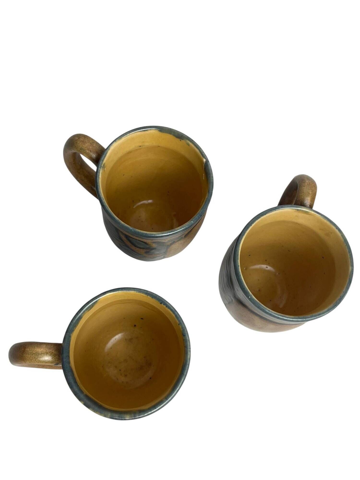 Quimper Odetta, three numbered cider cups signed from around 1920.