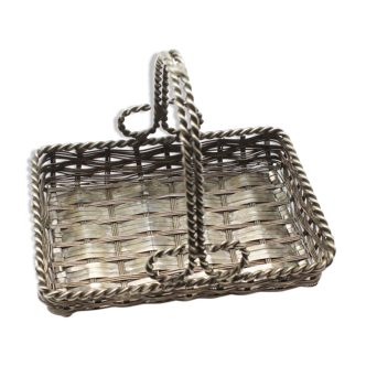 Old woven metal basket