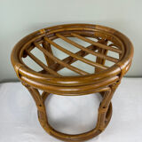 Vintage rattan pouf