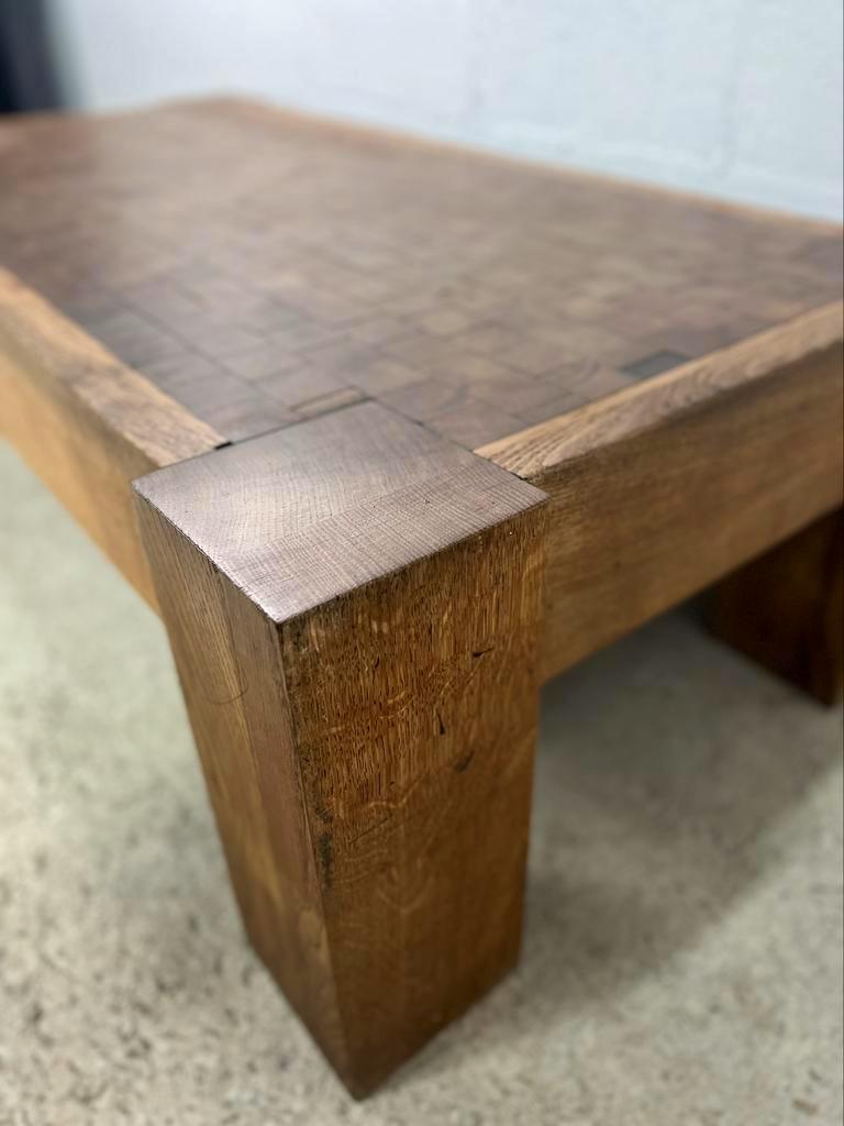 Sturdy wooden vintage coffee table