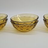 Amber glass dessert service - 1970