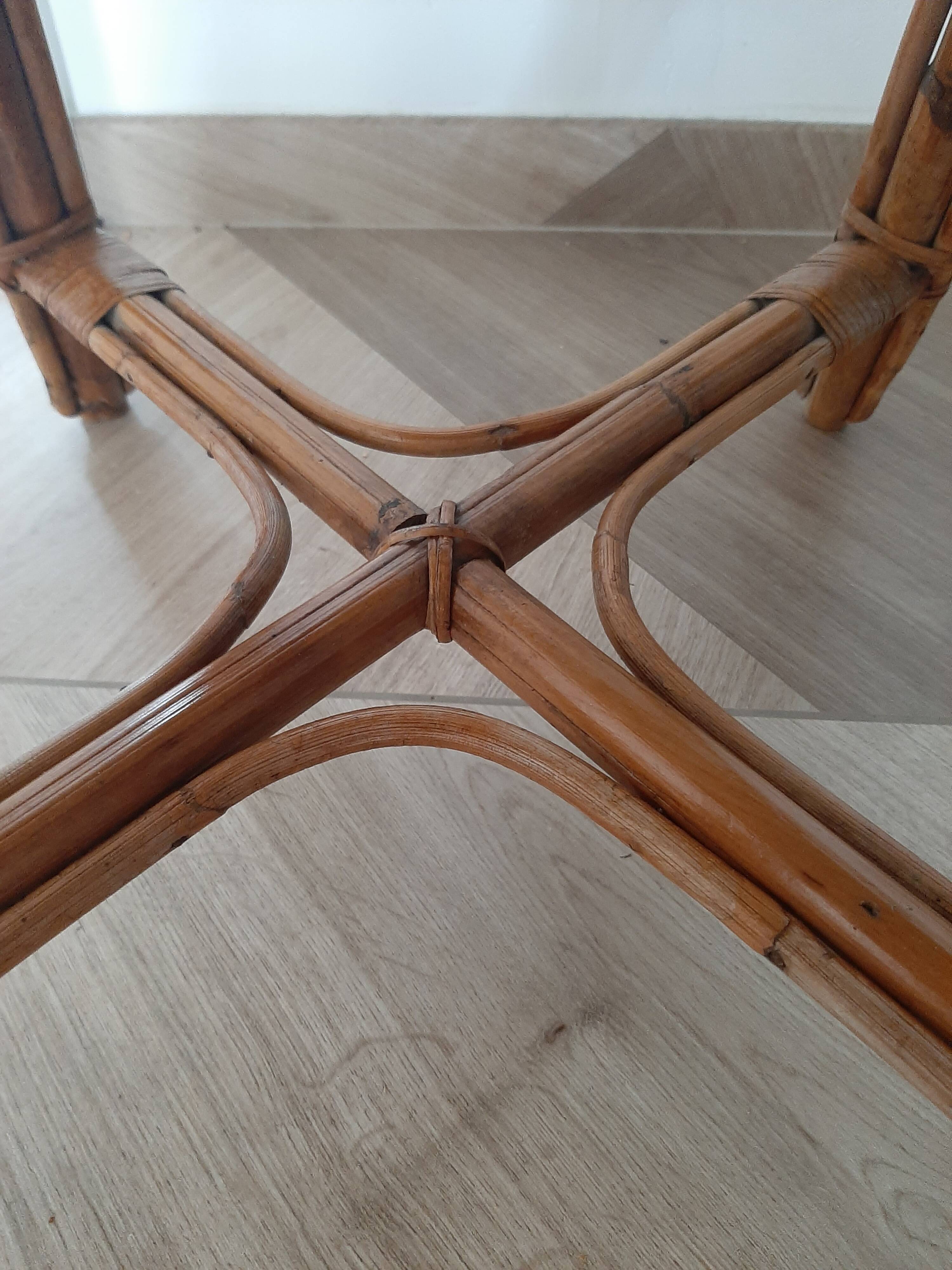 Vintage set of 2 garden woven rattan chairs - sky blue nets - 40