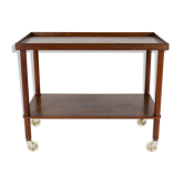 Danish designed rosewood rolling table-side cart, circa 1960