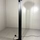 Italian steel tear plate and glass floor lamp 1980’s.