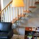Lampadaire vintage tripode extensible laiton doré