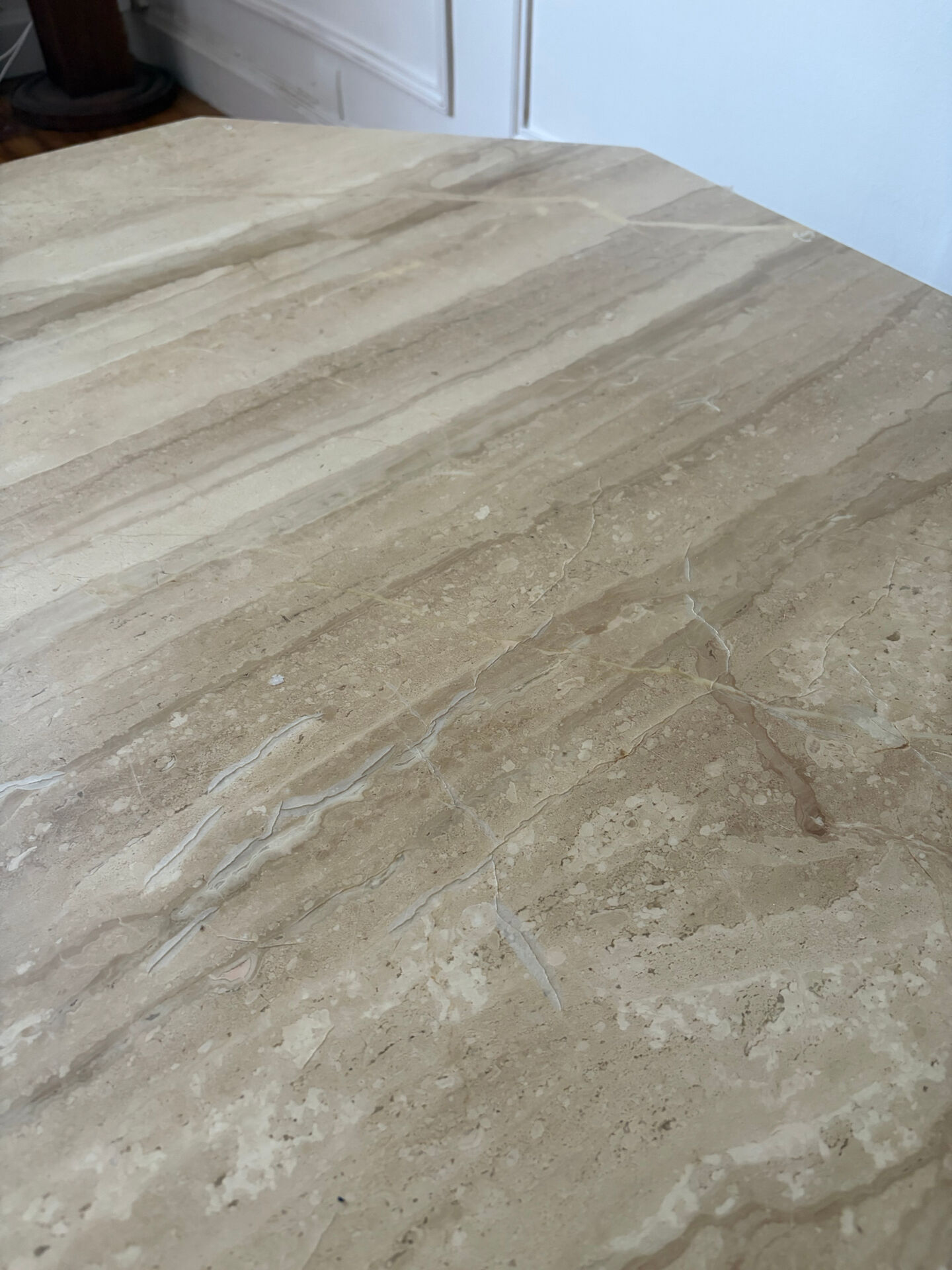Vintage travertine coffee table