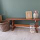 Wooden farm bench