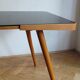 Table basse des années 1960 en milieu de siècle avec un verre opaxite noir par Jiri Jiroutek