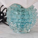 Rare blue table lamp in rostrato Murano glass vase for Barovier & Toso, 1950s