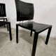 Lot 4 old vintage design chairs Dieticker Bruno Rey black wood year 70