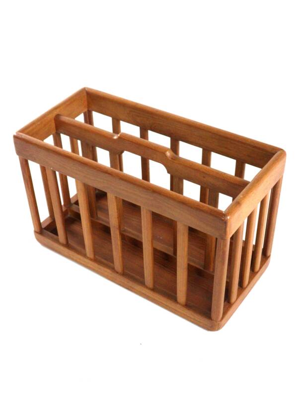 Wooden magazine holder - vintage